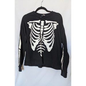 H&M Halloween Skeleton Long Sleeve Top